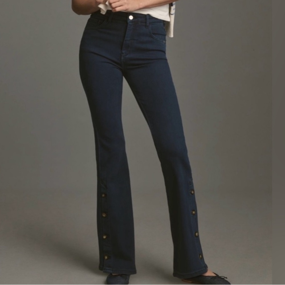 Pilcro Split-Button Mid-Rise Bootcut Jeans Size 23 Tall